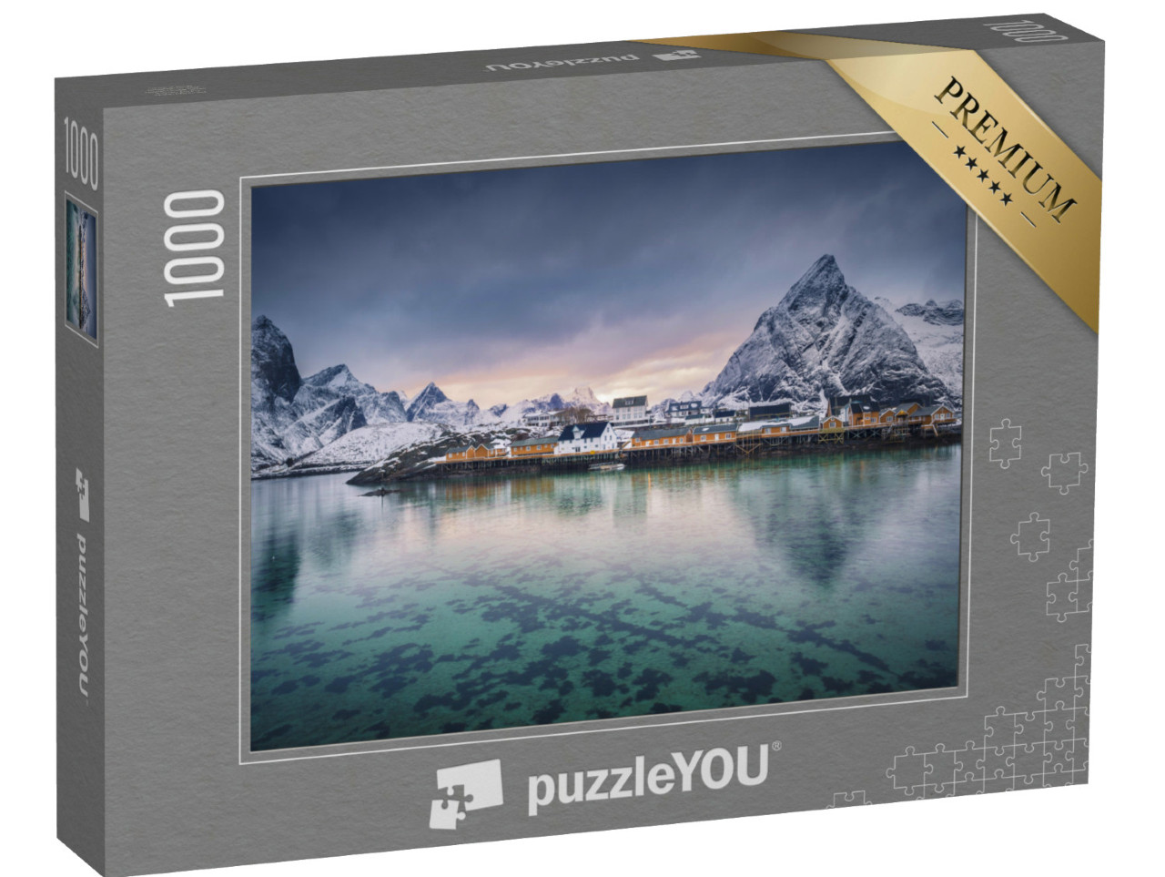 Puzzle 1000 Teile „Das schöne Dorf Sakrisoy auf den norwegischen Lofoten-Inseln“
