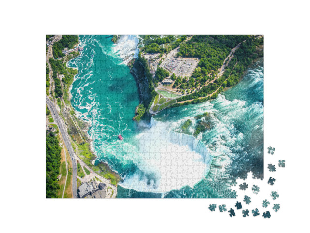 Puzzle 1000 Teile „Beeindruckende Vogelperspektive: Niagarafälle, Kanada“