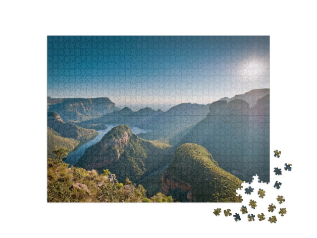 Puzzle 1000 Teile „Morgensonne über dem Blyde River Canyon,  Südafrika“
