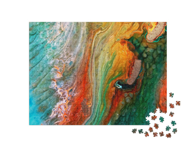 Puzzle 1000 Teile „Epoxidharz, Petrischale, Makro Foto“