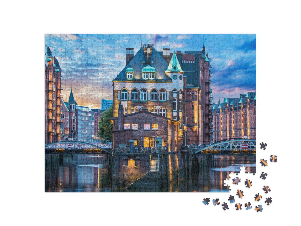 Puzzle 1000 Teile „Hamburg: Alte Speicherstadt“