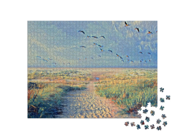 Puzzle 1000 Teile „im Stil von Paul-Cezanne - Enten - Puzzle-Kollektion Künstler & Gemälde“