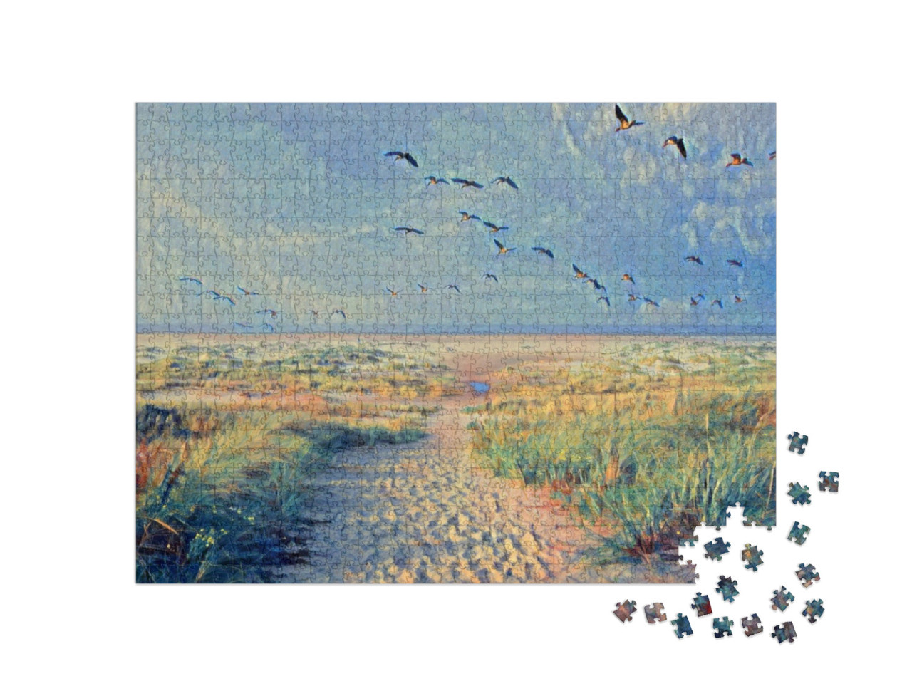 Puzzle 1000 Teile „im Stil von Paul-Cezanne - Enten - Puzzle-Kollektion Künstler & Gemälde“