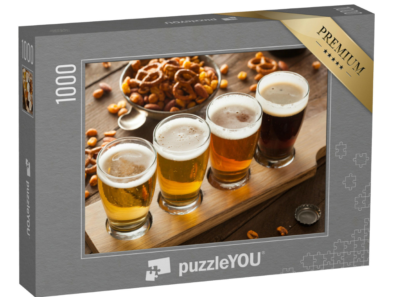 Puzzle 1000 Teile „Assortierte Biere zur Verkostung bereit“