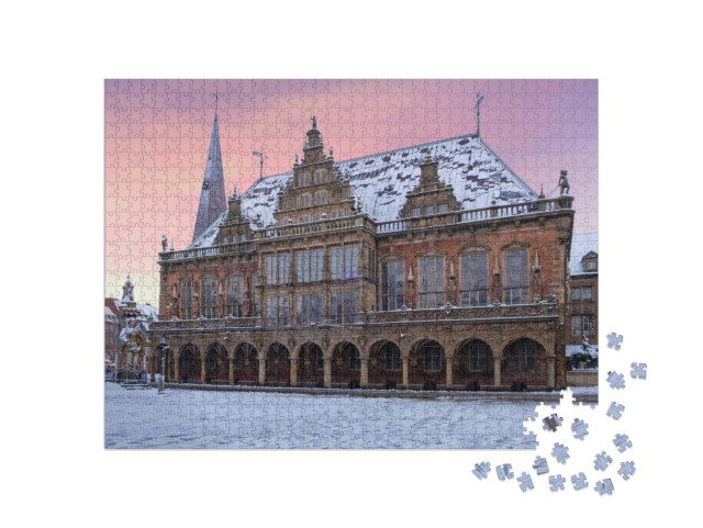 Puzzle 1000 Teile „Bremen im Schnee“