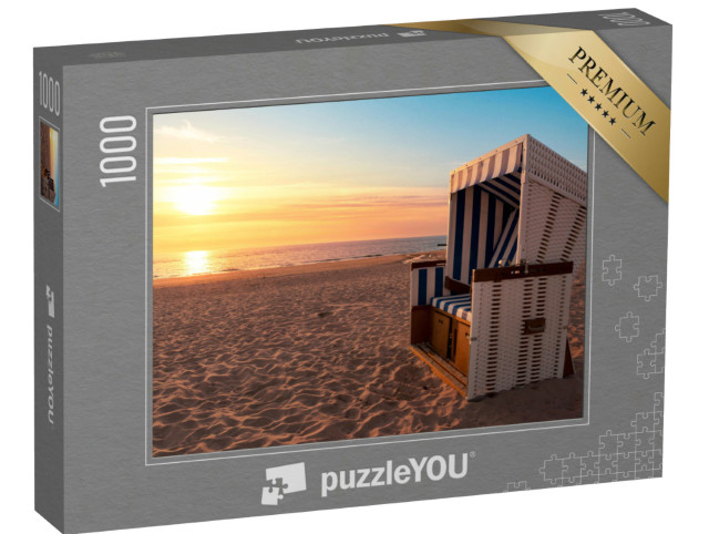 Puzzle 1000 Teile „Sylt: Nordseeufer und Strand bei Sonnenuntergang“