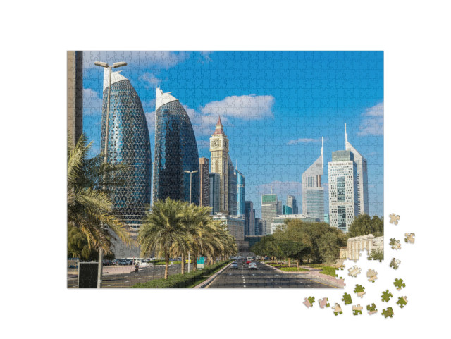 Puzzle 1000 Teile „Wolkenkratzer in Dubai“