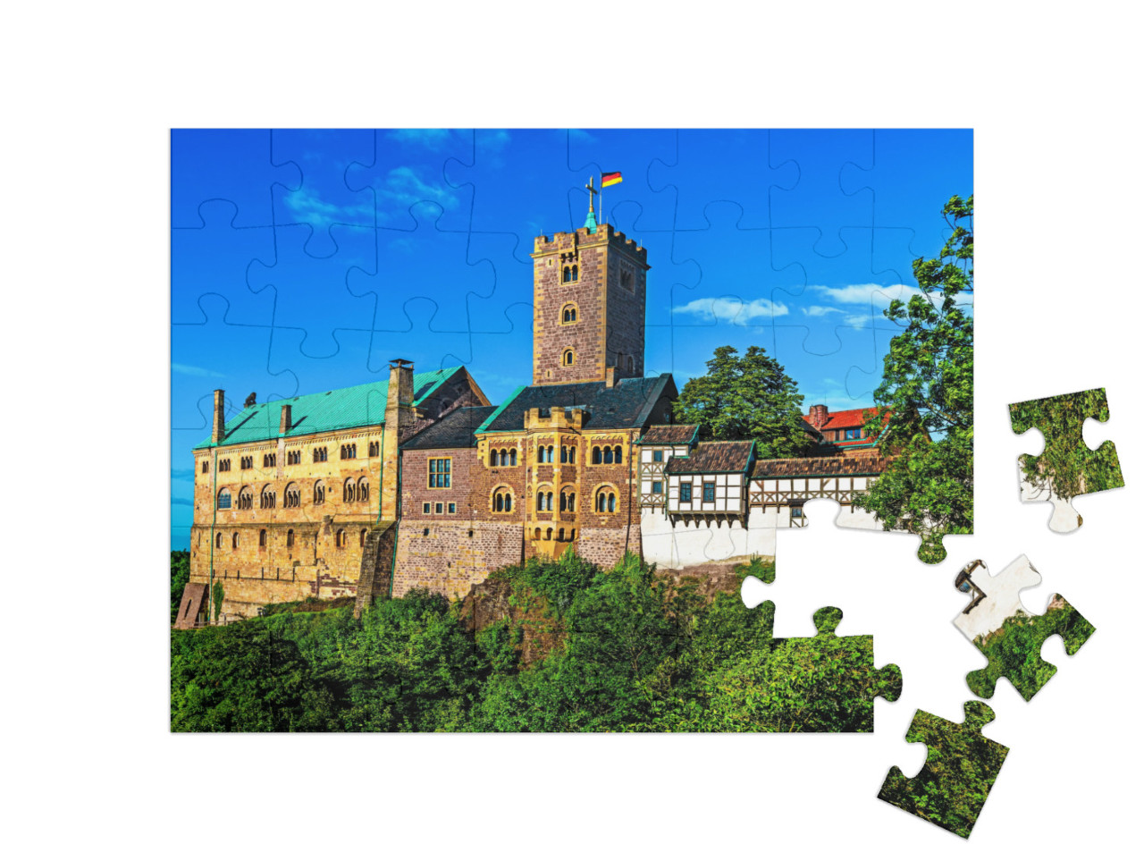 Puzzle 48 Teile „Wartburg in Eisenach, Thüringen, Deutschland“
