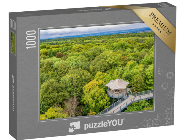 Puzzle 1000 Teile „Baumwipfelpfad in den Buchenwäldern des Nationalparks Hainich, Deutschland“