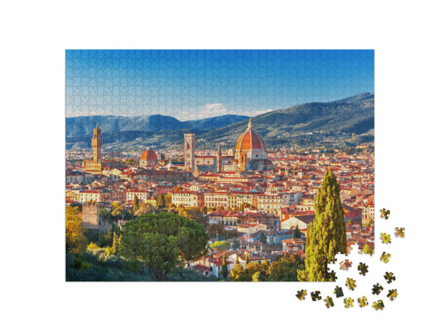 Puzzle 1000 Teile „Blick auf Florenz, Italien“