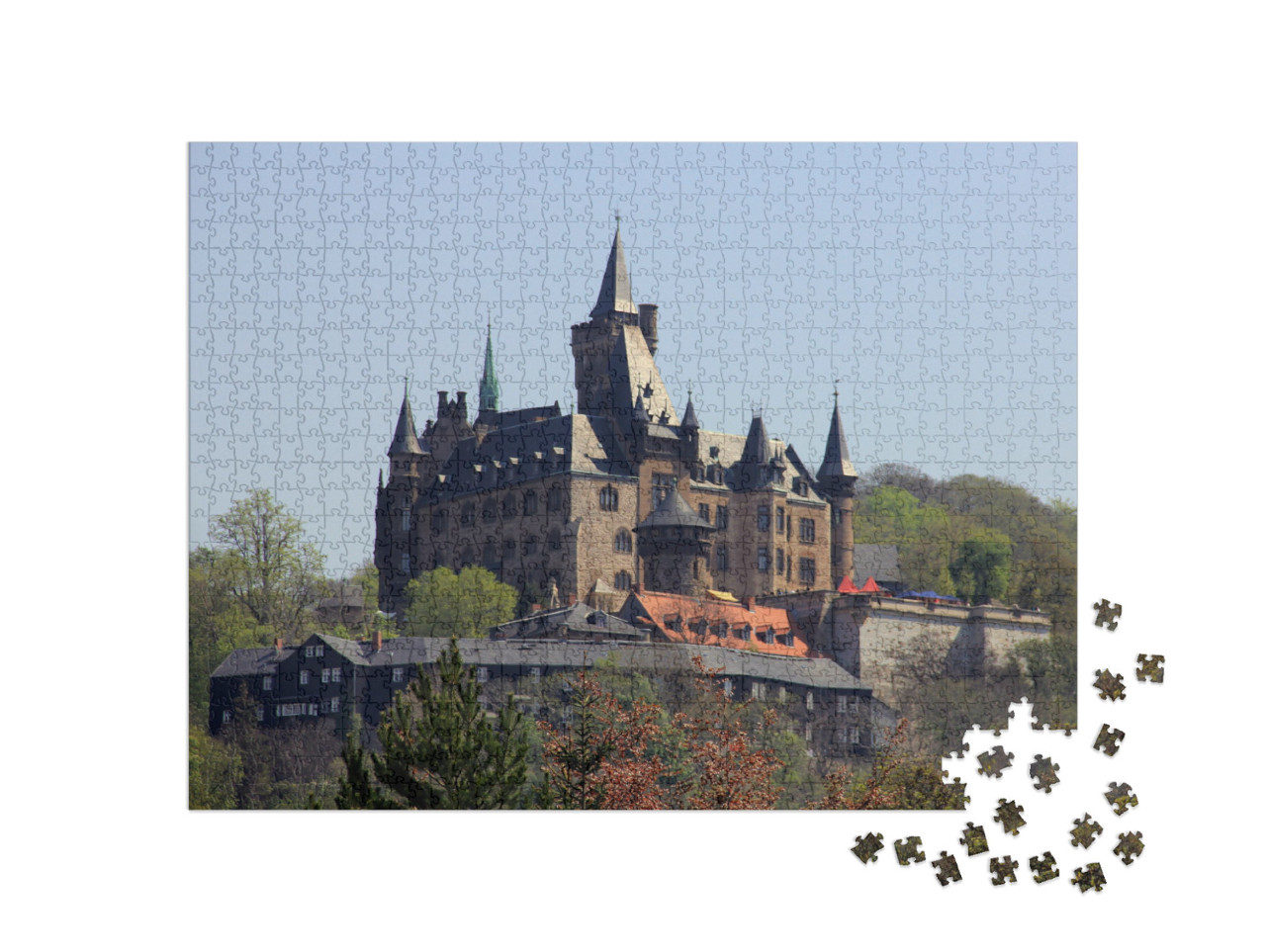 Puzzle 1000 Teile „Schloss Wernigerode, Harz, Deutschland“