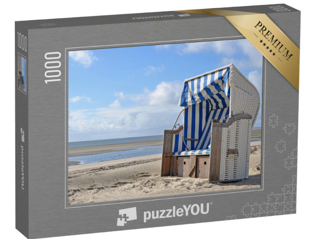 Puzzle 1000 Teile „Sandkorb auf Föhr, Schleswig-Holstein, Deutschland“