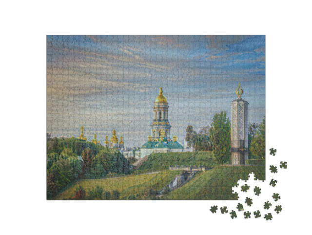 Puzzle 1000 Teile „im Kunst-Stil von Claude Monet - Kloster Kiew - Puzzle-Kollektion Künstler & Gemälde“