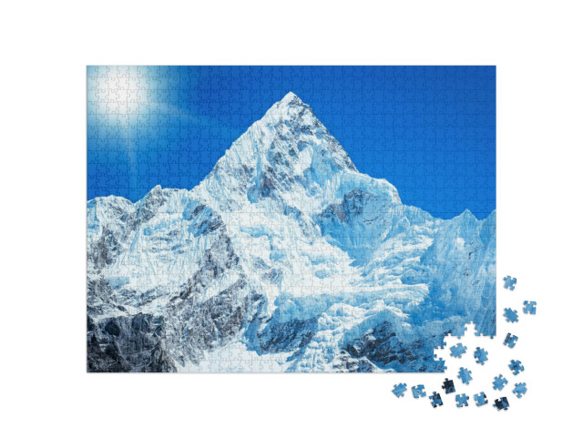 Puzzle 1000 Teile „Höchster Berg der Welt: Gipfel des Mount Everest“