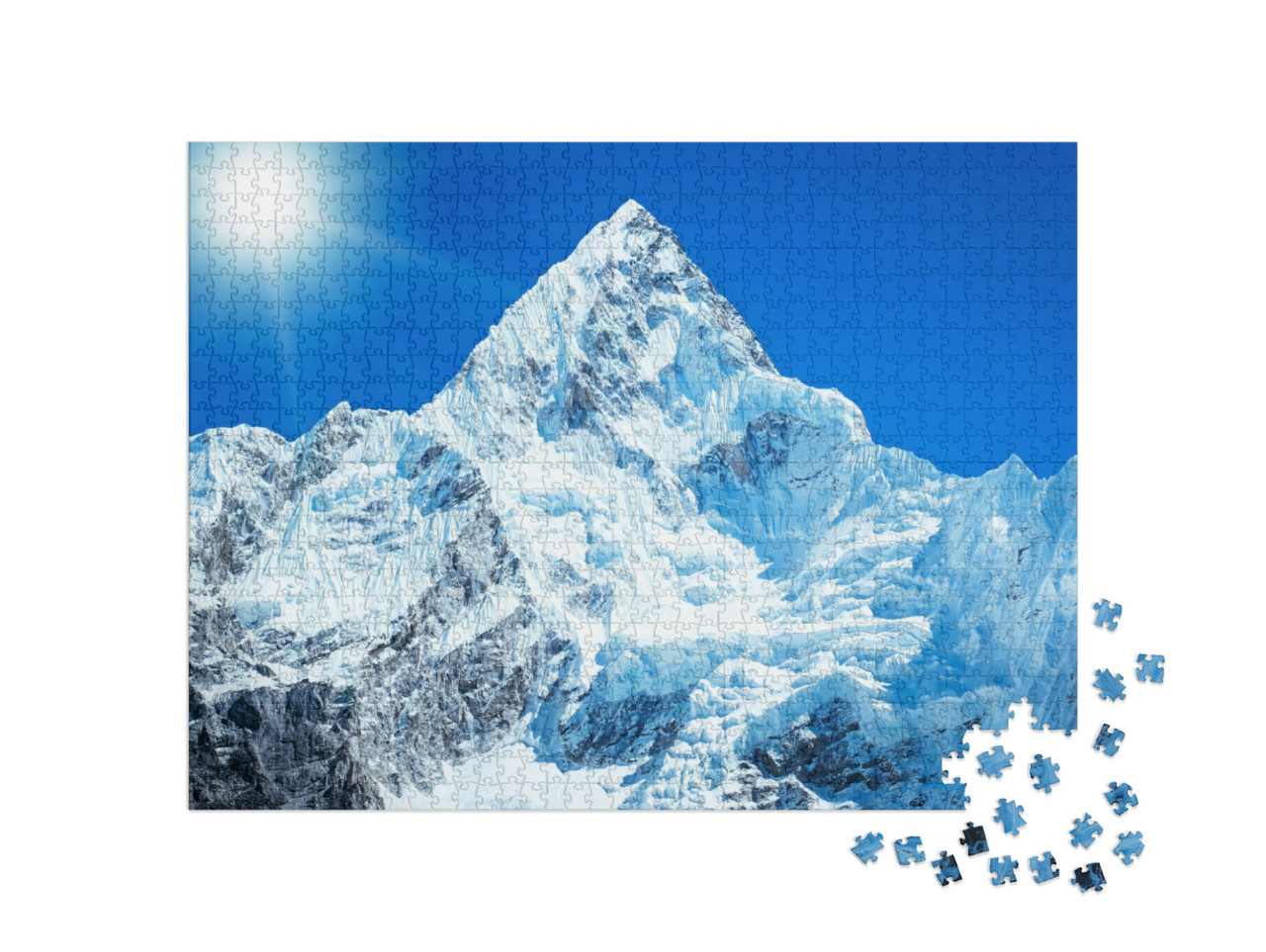 Puzzle 1000 Teile „Höchster Berg der Welt: Gipfel des Mount Everest“