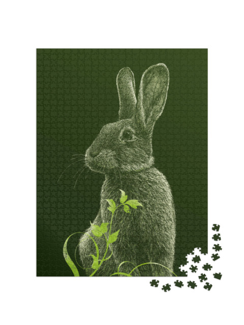 Puzzle 1000 Teile „Hase“