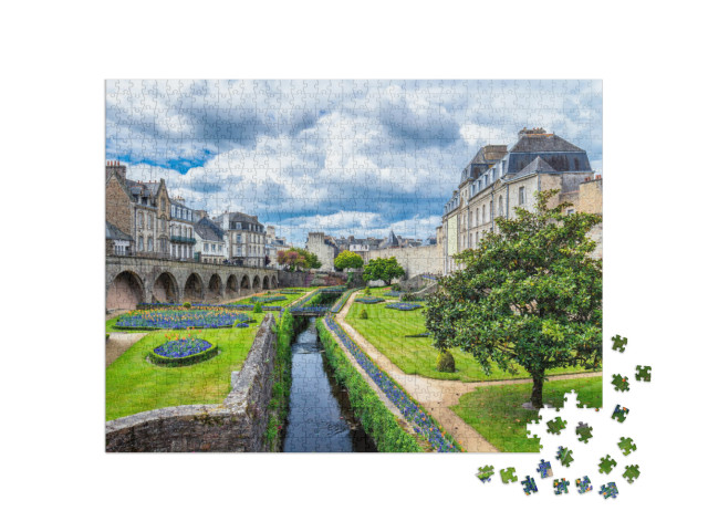 Puzzle 1000 Teile „Vannes, eine mittelalterliche Stadt in der Bretagne in Frankreich“