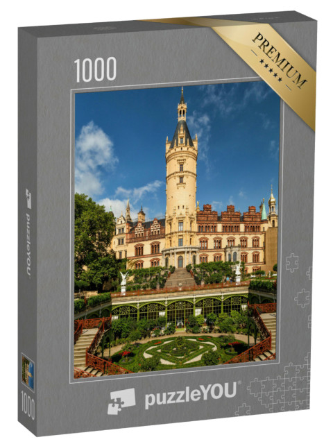 Puzzle 1000 Teile „Schweriner Schloss (Schloss Schwerin) in Norddeutschland“