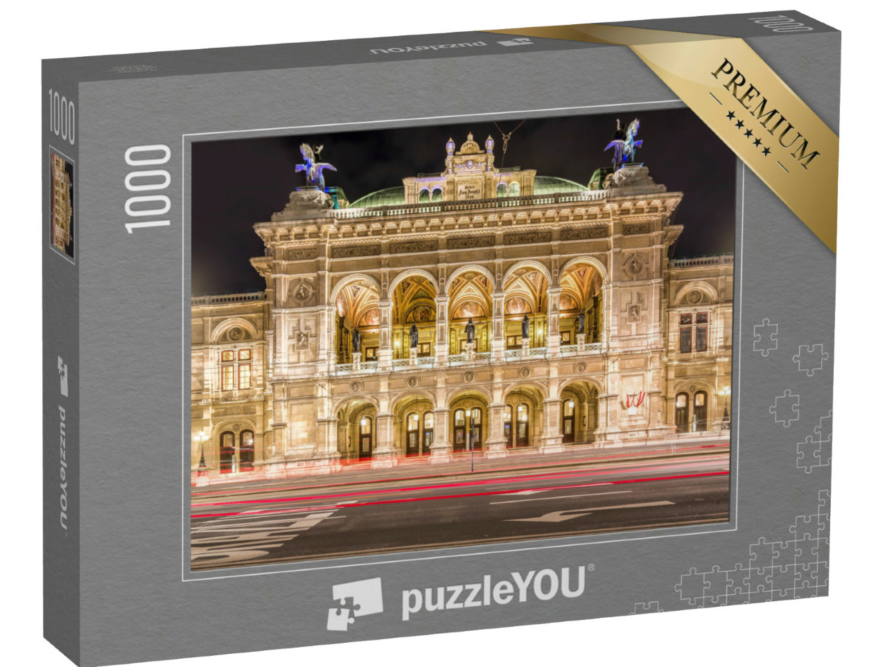 Puzzle 1000 Teile „Wiener Staatsoper bei Nacht, Wien, Österreich“