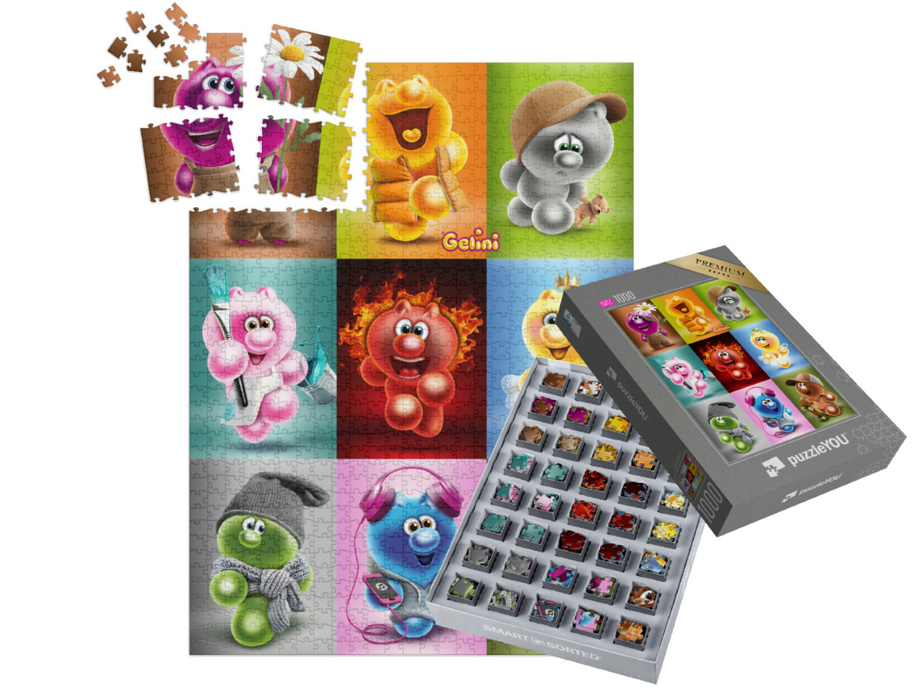 Puzzle „Gelini Collage“ | SMART SORTED® 1000 Teile