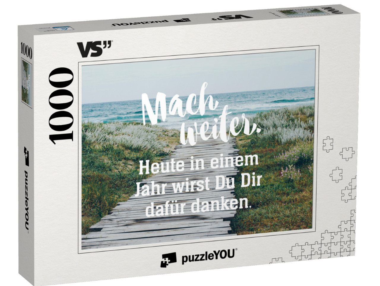 Puzzle 1000 Teile „Mach weiter. Heute in einem Jahr wirst Du Dir dafür danken.“