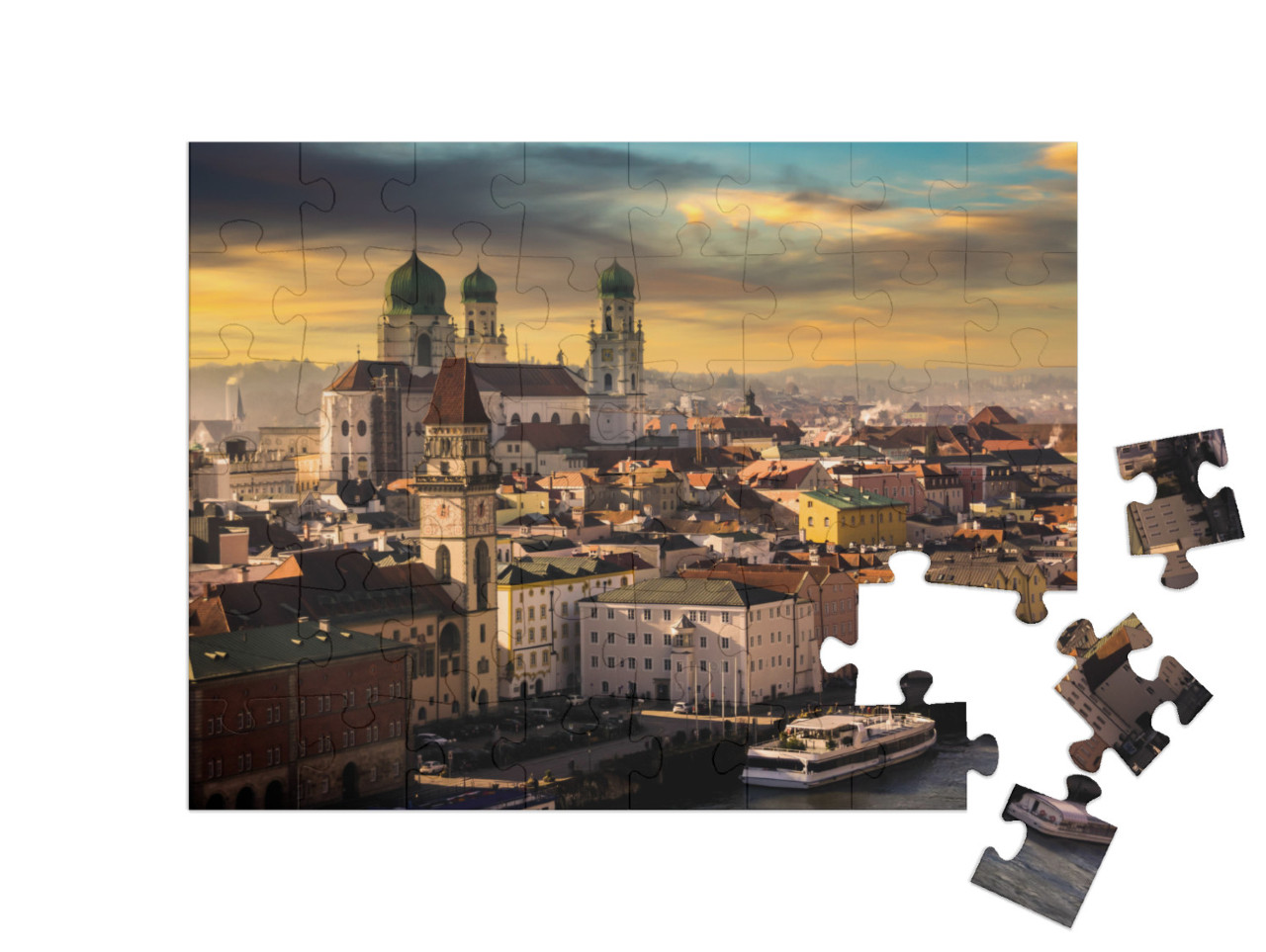 Puzzle 48 Teile „Passau an der Donau, Deutschland“