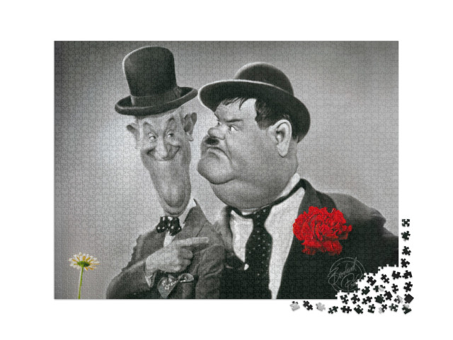 Puzzle 2000 Teile „Dick & Doof“