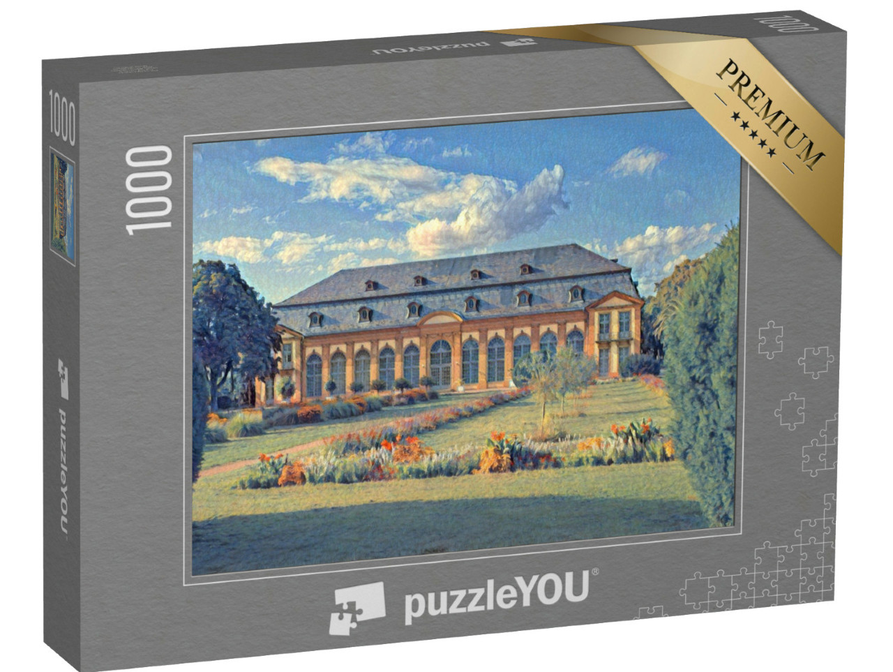 Puzzle 1000 Teile „im Stil von Paul-Cezanne - Altes Haus in Darmstadt, Hessen, Deutschland“