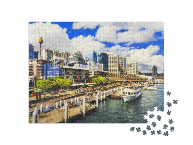 Puzzle 1000 Teile „Die Promenade King Street Wharf in Sydney, Australien“