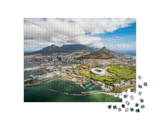 Puzzle 1000 Teile „Kapstadt und die 12 Apostel von oben, Südafrika“