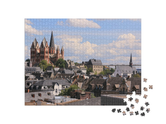 Puzzle 1000 Teile „Blick über die Altstadt von Limburg an der Lahn“