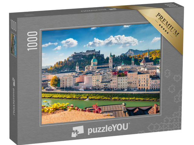 Puzzle 1000 Teile „Malerisches Stadtbild von Salzburg,  Österreich“