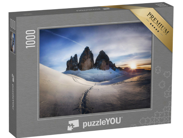 Puzzle 1000 Teile „Wintermorgen an den Drei Zinnen, Dolomiten, Italien“