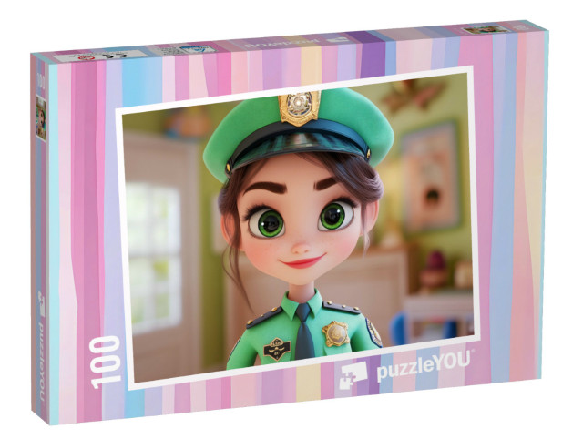 Puzzle 100 Teile „Polizistin Ella“
