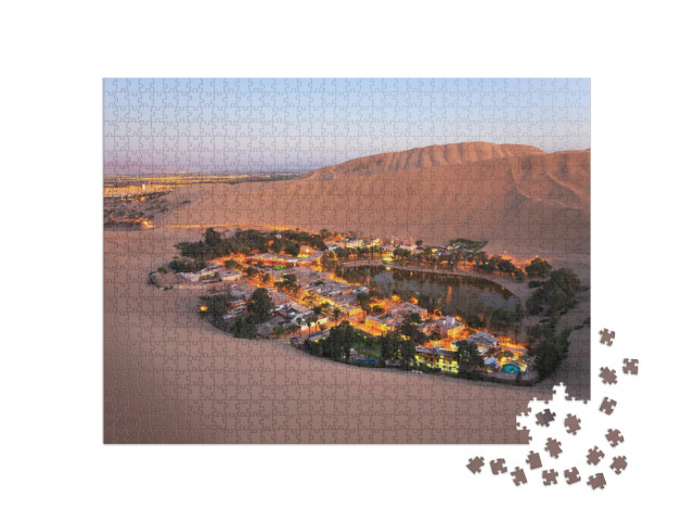 Puzzle 1000 Teile „Atacamawüste, Oase von Huacachina, Peru“