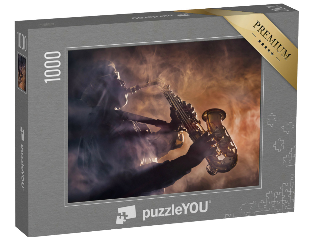 Puzzle 1000 Teile „Jazzmusiker mit seinem Saxofon“
