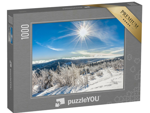 Puzzle 1000 Teile „Winterliche Landschaft bei Oberwiesenthal in Deutschland“