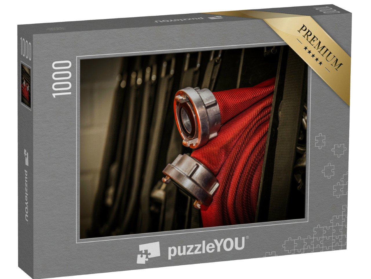 Puzzle 1000 Teile „Einsatzbereiter Feuerwehrschlauch“