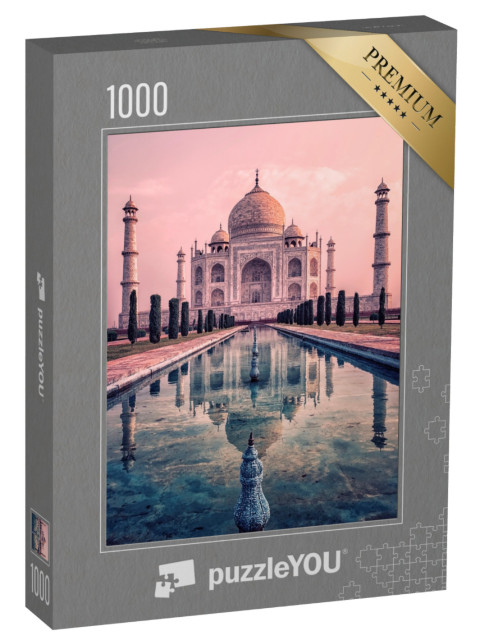Puzzle 1000 Teile „Taj Mahal im Licht des Sonnenaufgangs, Agra, Indien“