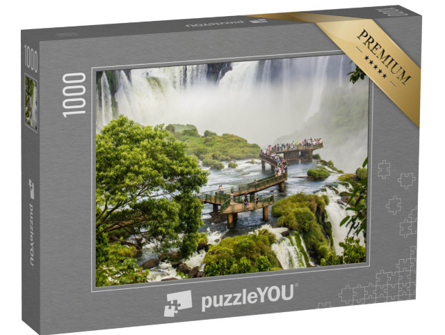 Puzzle 1000 Teile „Wasserfälle am Iguazu-Fluss an der Grenze zwischen Argentinien und Brasilien“