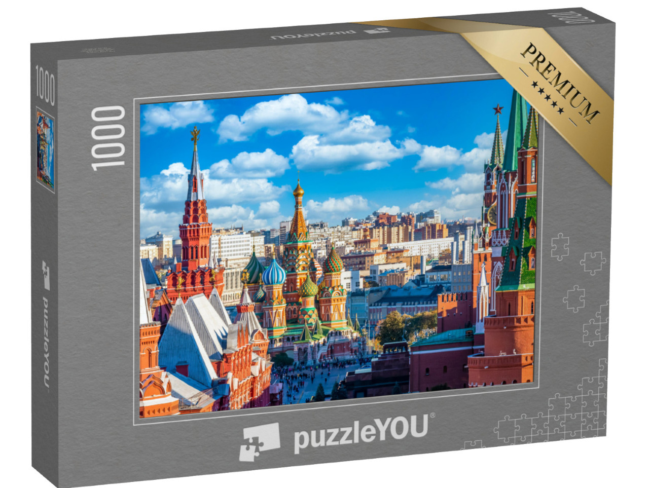 Puzzle 1000 Teile „Roter Platz mit Kreml und Basilius-Kathedrale, Moskau“