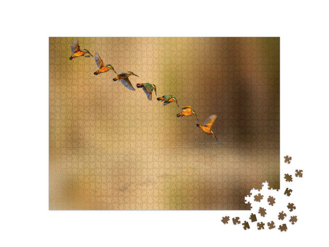 Puzzle 1000 Teile „Tauchender Eisvogel“