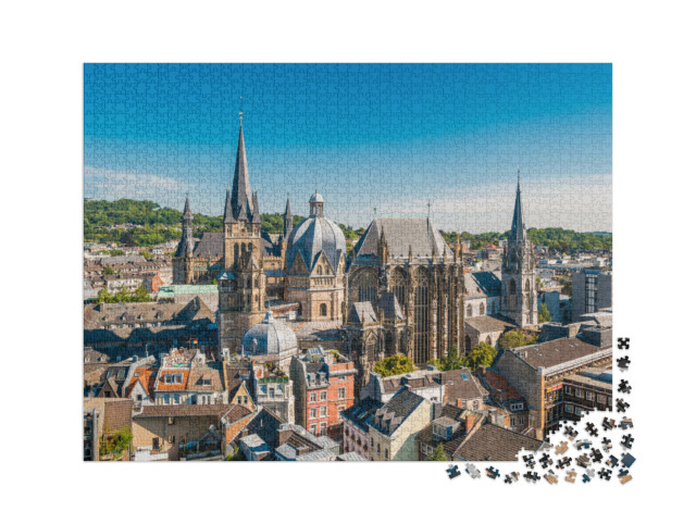 Puzzle 2000 Teile „Wunderschöne Stadt Aachen, Deutschland“