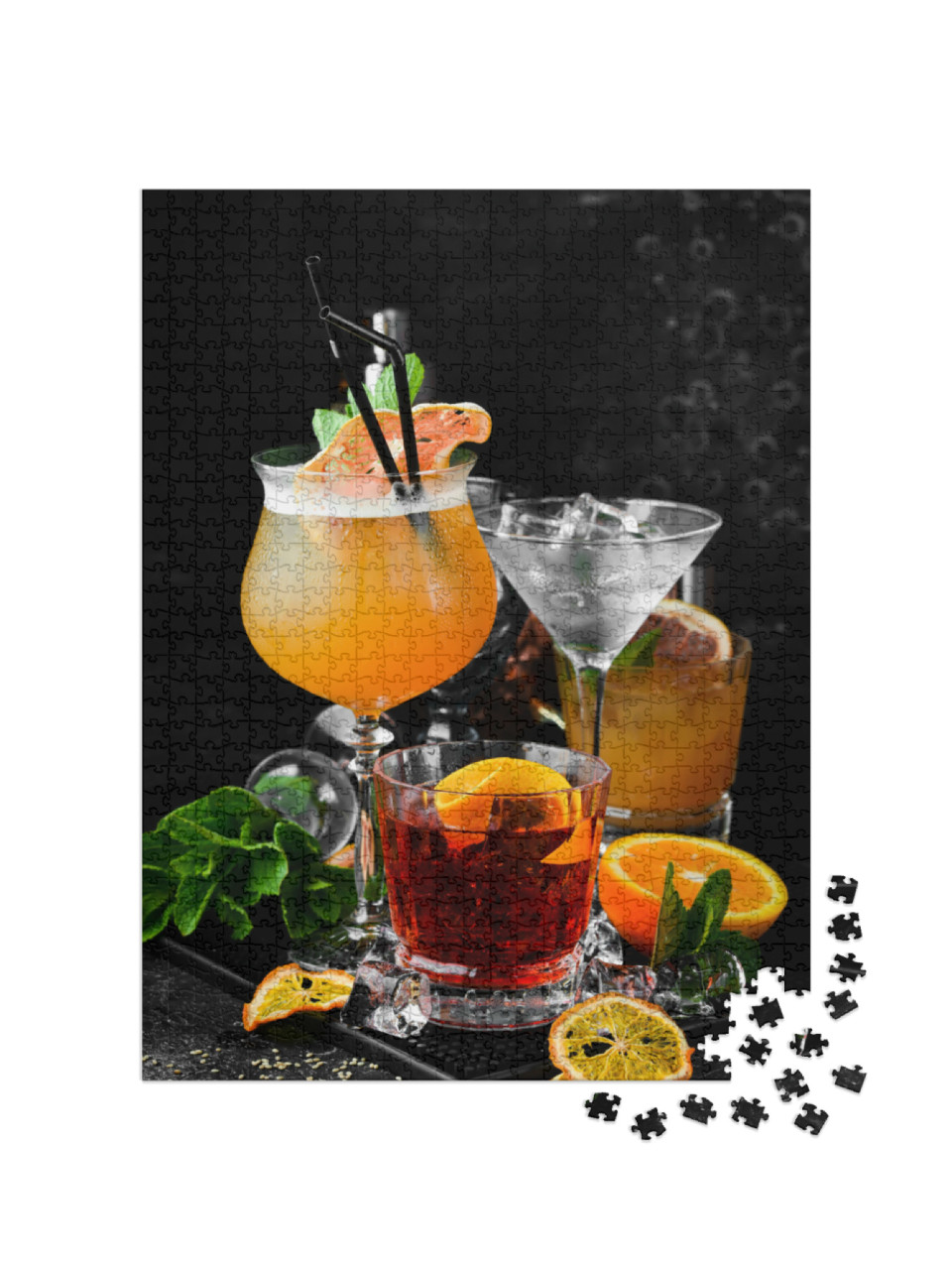 Puzzle 1000 Teile „Eine Auswahl von Cocktails“