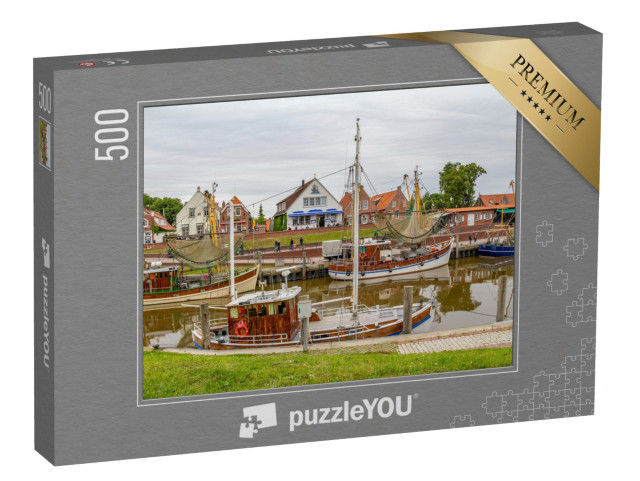 Puzzle 500 Teile „Idyllische Hafenkulisse in Greetsiel, Ostfriesand, Deutschland“