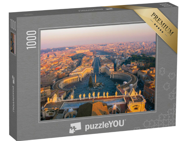 Puzzle 1000 Teile „Blick von der Spitze des Petersdoms, Vatikanstadt, Rom, Italien“
