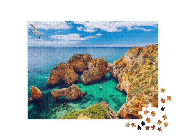 Puzzle 1000 Teile „Felsformation Ponta da Piedade, Algarve-Region, Portugal“