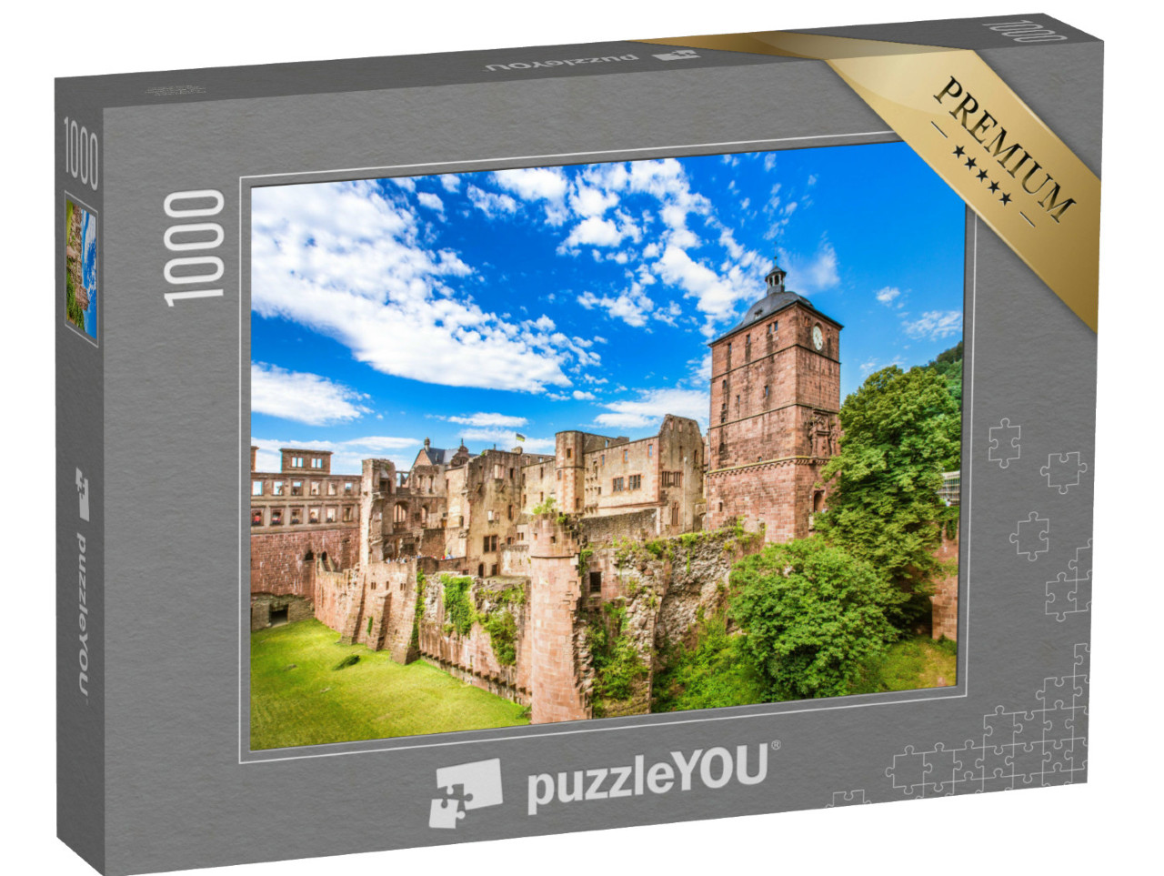 Puzzle 1000 Teile „Die Ruinen des Heidelberger Schlosses, Heidelberg, Deutschland“
