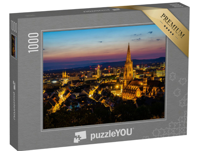 Puzzle 1000 Teile „Freiburg im Breisgau bei Nacht“