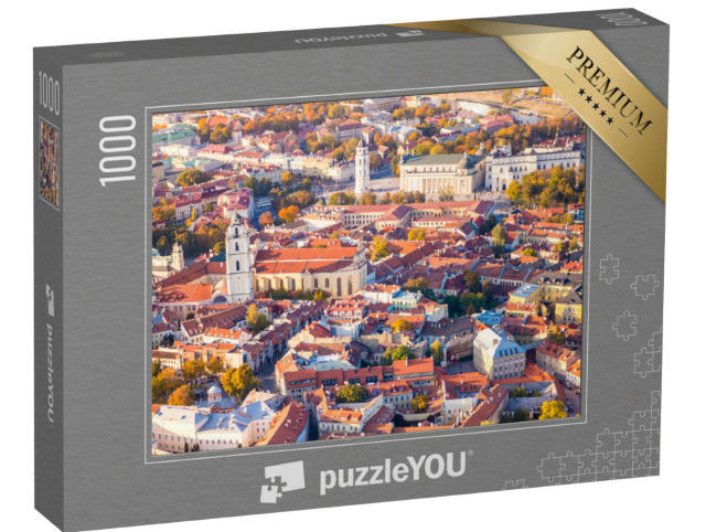 Puzzle 1000 Teile „Luftaufnahme von Vilnius, Litauen“
